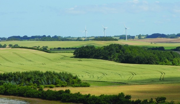 Samso landscape with wind turbines. Not my image. 